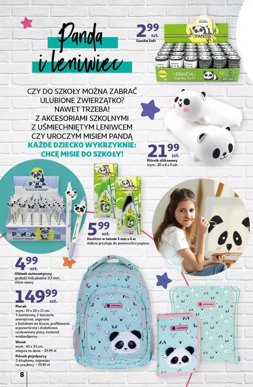 Gazetka promocyjna Auchan - JESZCZE LEPSZE oCeny Hipermarket - ważna 18.07 do 21.08.2024 - strona 8 - produkty: Ba!, Organizer, Papier, Piórnik, Plecak, Por, Rama