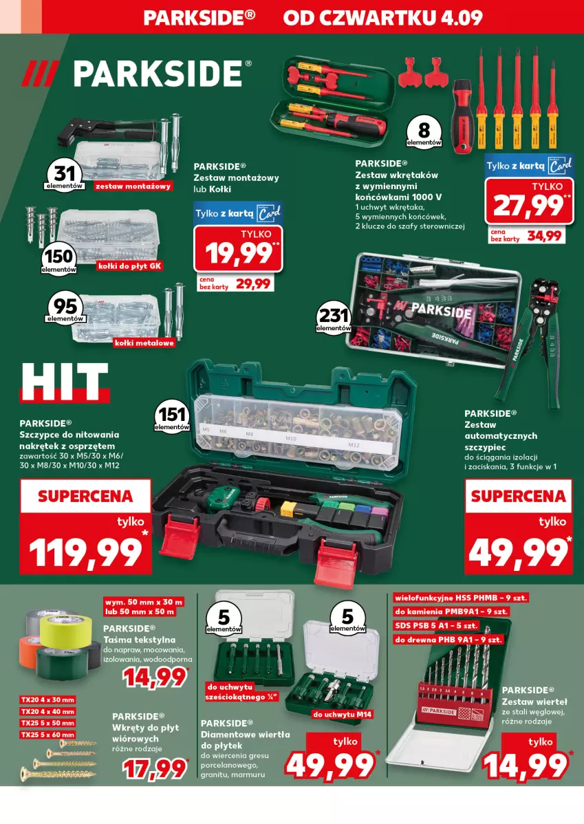 Gazetka promocyjna Kaufland - Kaufland - ważna 04.09 do 10.09.2025 - strona 4 - produkty: Gres, Parkside, Piec, Por, PSB, Szczypce, Wkręt, Zestaw wierteł, Zestaw wkrętaków