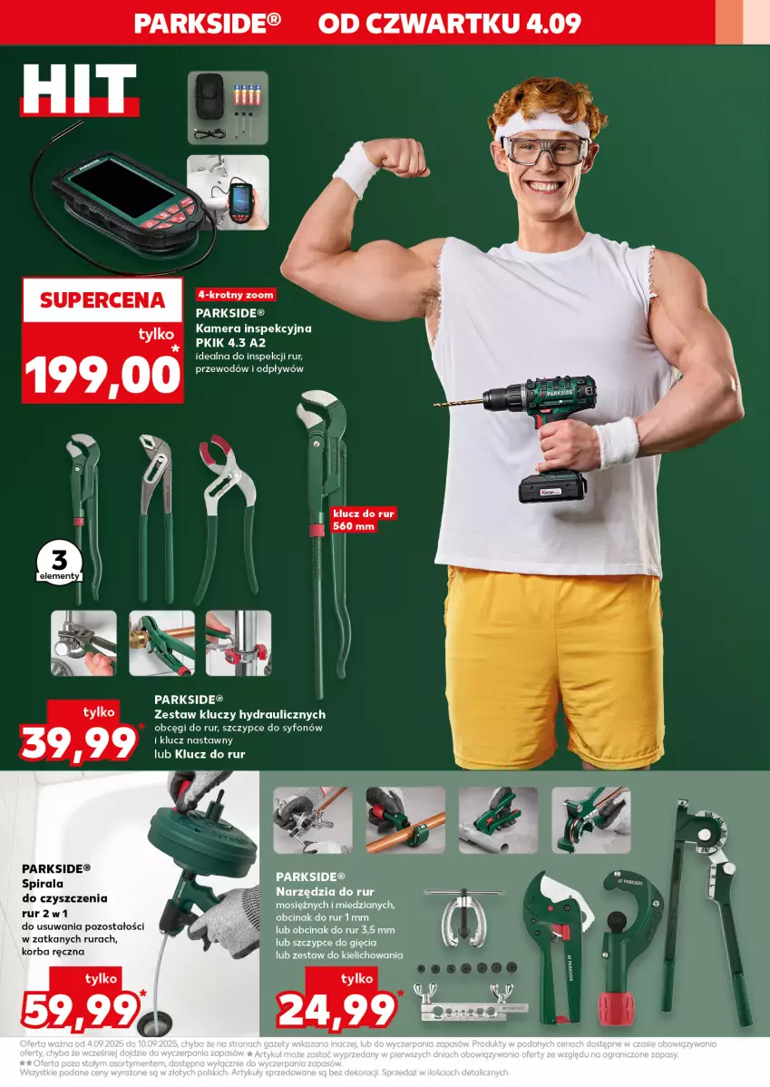 Gazetka promocyjna Kaufland - Kaufland - ważna 04.09 do 10.09.2025 - strona 5 - produkty: Kamera, Korba, Parkside, Rura, Syfon, Szczypce, Zestaw kluczy