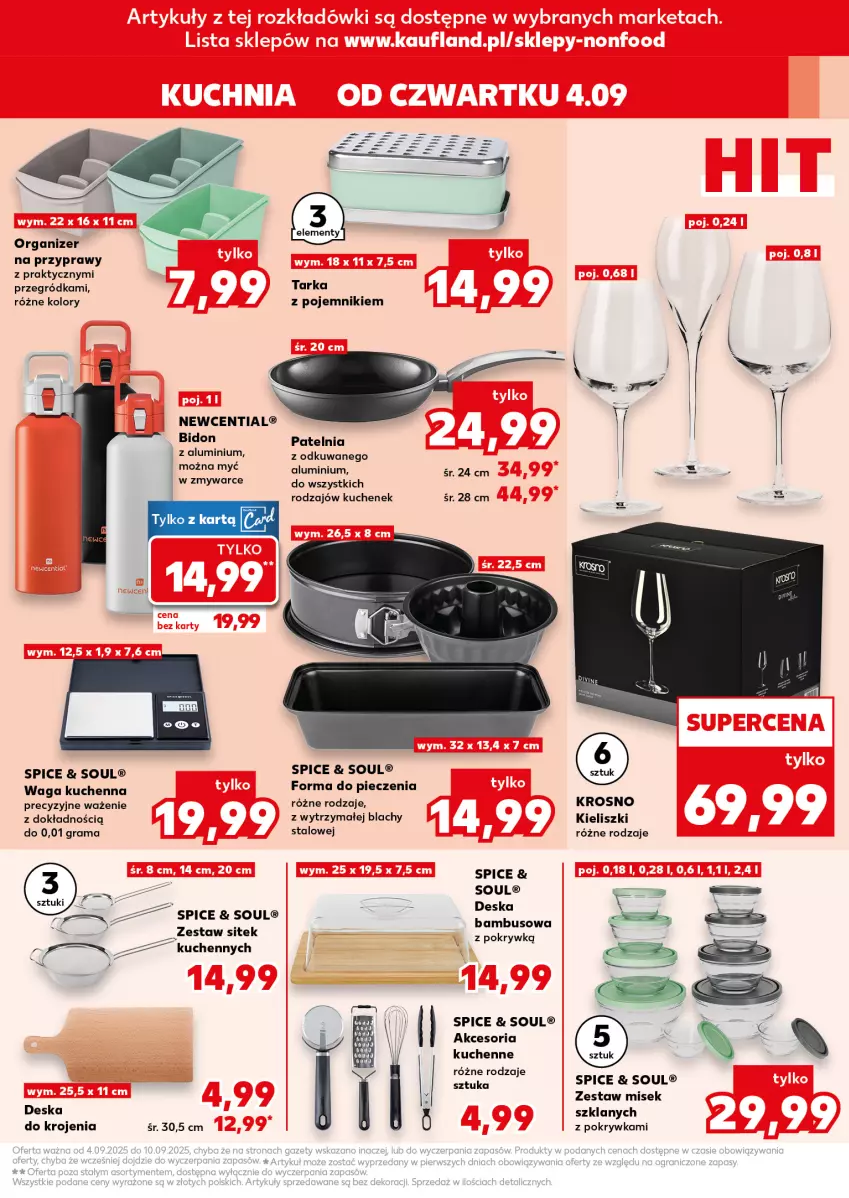 Gazetka promocyjna Kaufland - Kaufland - ważna 04.09 do 10.09.2025 - strona 9 - produkty: Forma do pieczenia, Gra, Piec, Pojemnik, Przyprawy, Rama, Waga, Zestaw sitek