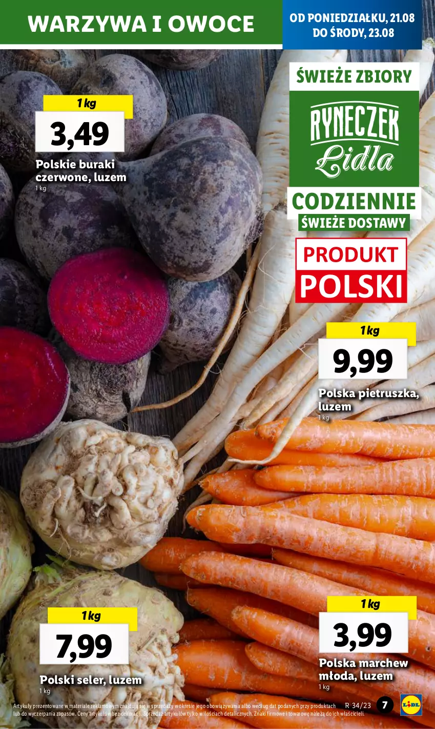 Gazetka promocyjna Lidl - GAZETKA - ważna 21.08 do 27.08.2023 - strona 11 - produkty: Buraki, Owoce, Pietruszka, Warzywa, Warzywa i owoce