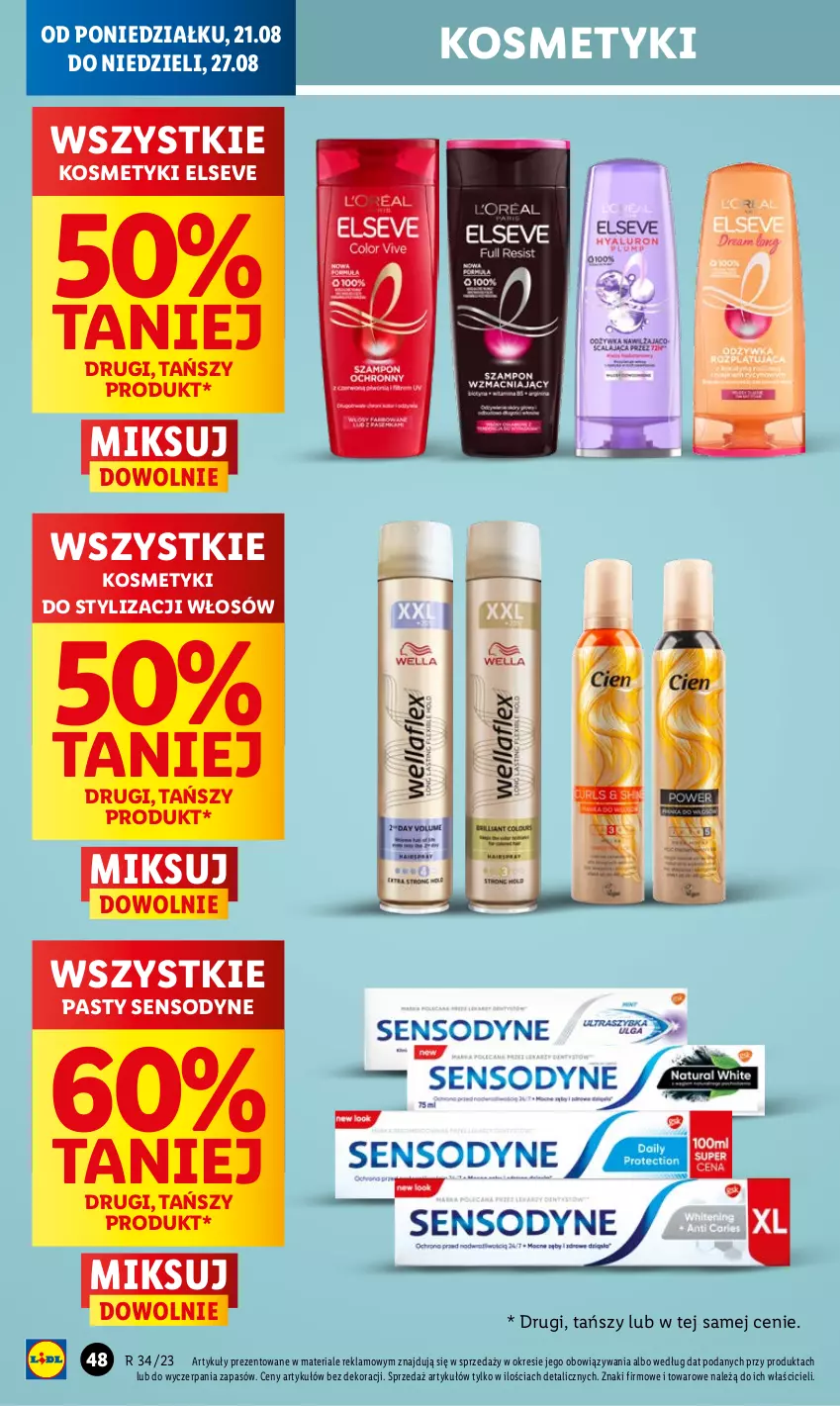 Gazetka promocyjna Lidl - GAZETKA - ważna 21.08 do 27.08.2023 - strona 54 - produkty: Elseve, Sensodyne