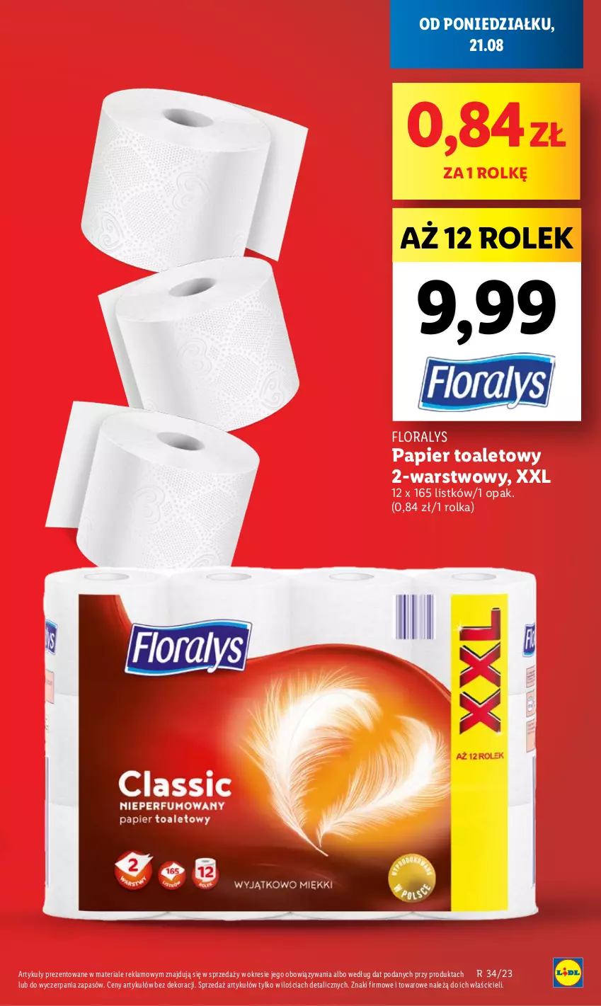 Gazetka promocyjna Lidl - GAZETKA - ważna 21.08 do 27.08.2023 - strona 9 - produkty: Flora, Papier, Papier toaletowy