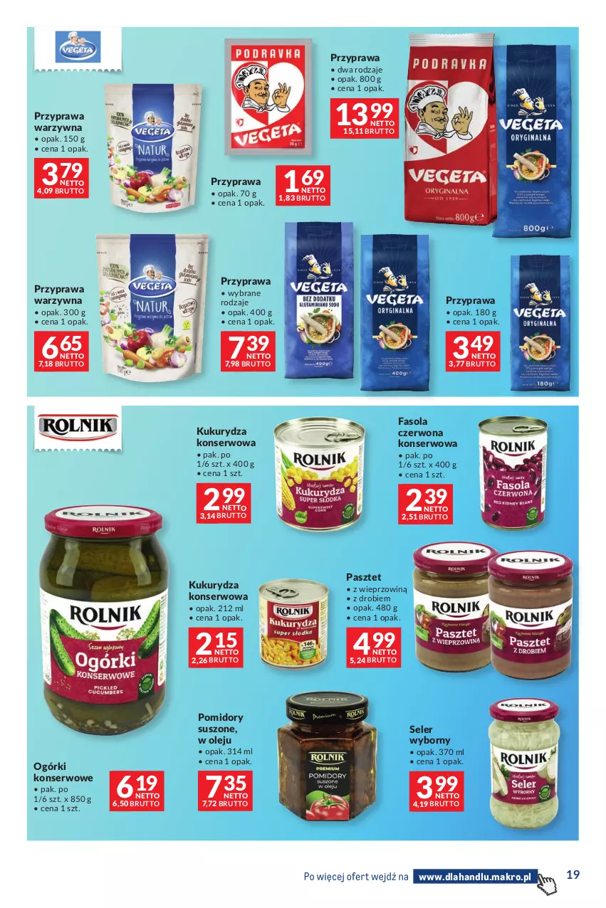 Gazetka promocyjna Makro - Dystrybucja do sklepów - ważna 27.10 do 23.11.2026 - strona 19 - produkty: Fa, Fasola, Kukurydza, Kukurydza konserwowa, Ogórki konserwowe, Olej, Pasztet, Pomidory, Ser