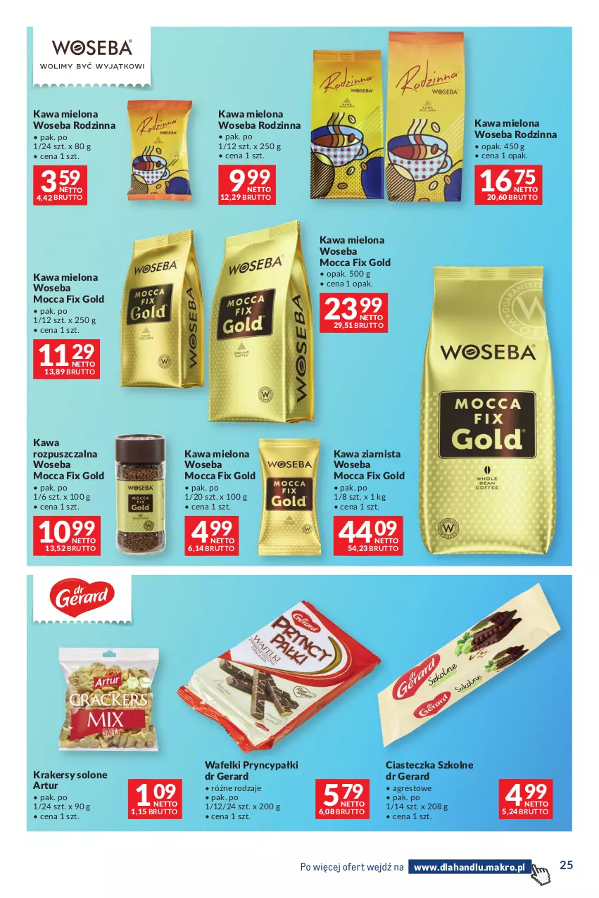 Gazetka promocyjna Makro - Dystrybucja do sklepów - ważna 27.10 do 23.11.2026 - strona 25 - produkty: Artur, Dr Gerard, Gres, Kawa, Kawa mielona, Kawa rozpuszczalna, Kawa ziarnista, Krakersy, Mocca Fix Gold, Woseba