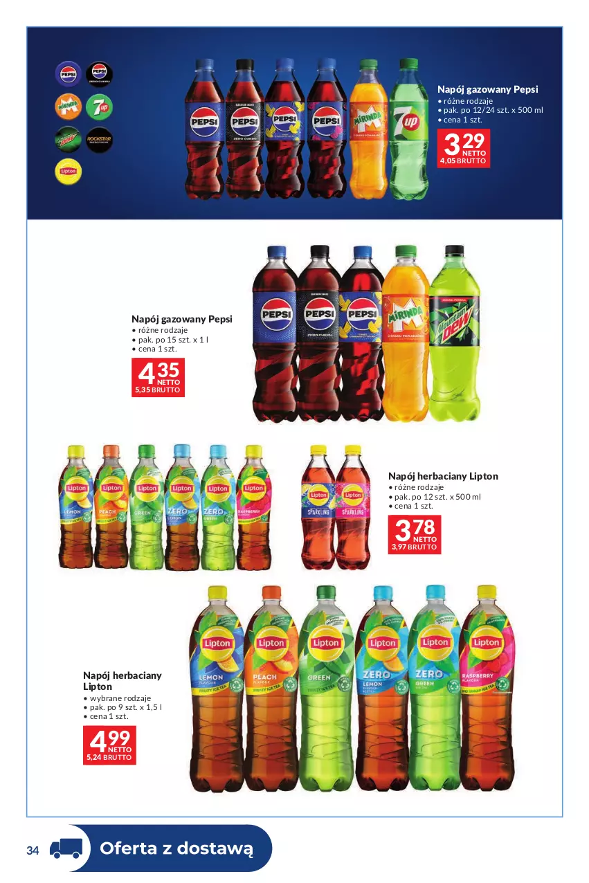Gazetka promocyjna Makro - Dystrybucja do sklepów - ważna 27.10 do 23.11.2026 - strona 34 - produkty: Lipton, Napój, Napój gazowany, Pepsi