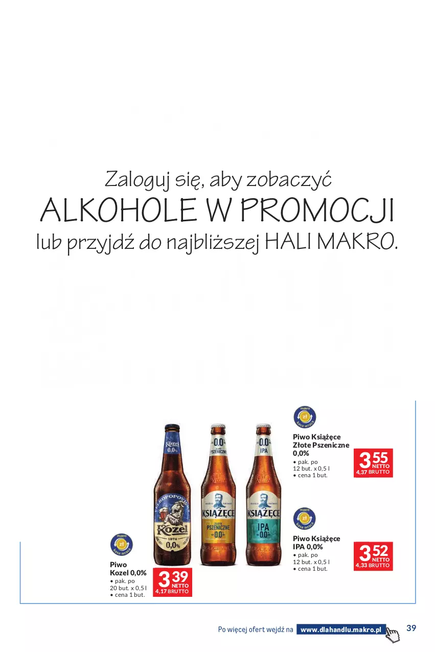 Gazetka promocyjna Makro - Dystrybucja do sklepów - ważna 27.10 do 23.11.2026 - strona 39 - produkty: Alkohole, Gra, JBL, Kozel, Książęce, Piwo