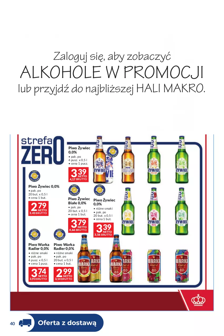 Gazetka promocyjna Makro - Dystrybucja do sklepów - ważna 27.10 do 23.11.2026 - strona 40 - produkty: Alkohole, JBL, Piwo, Por, Radler, Warka