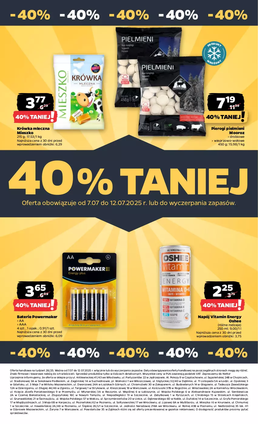 Gazetka promocyjna Netto - Od Poniedziałku - ważna 07.07 do 12.07.2025 - strona 26 - produkty: Fa, Gry, Karp, Kujawski, Napój, Oshee, Pierogi, Podlaski, Sok, Stock, Top, Wino
