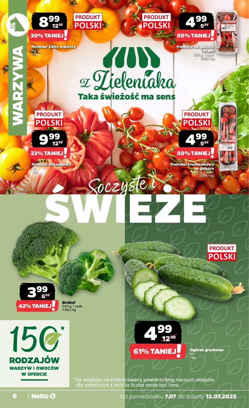 Gazetka promocyjna Netto - Od Poniedziałku - ważna 07.07 do 12.07.2025 - strona 6 - produkty: Grunt, Ogórek, Warzywa