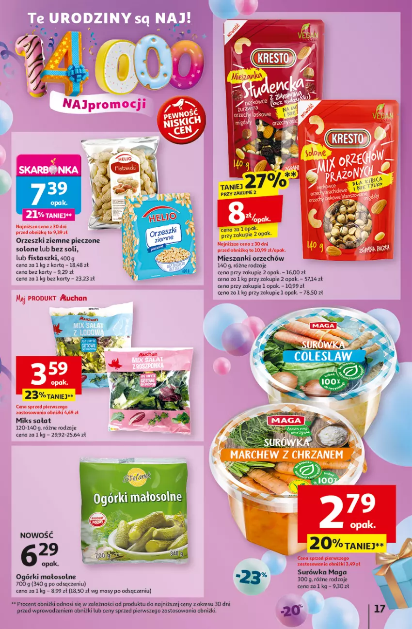 Gazetka promocyjna Auchan - Te URODZINY są NAJ Hipermarket - ważna 30.04 do 07.05.2025 - strona 21 - produkty: Fa, Orzeszki, Orzeszki ziemne, Piec, Sałat, Surówka