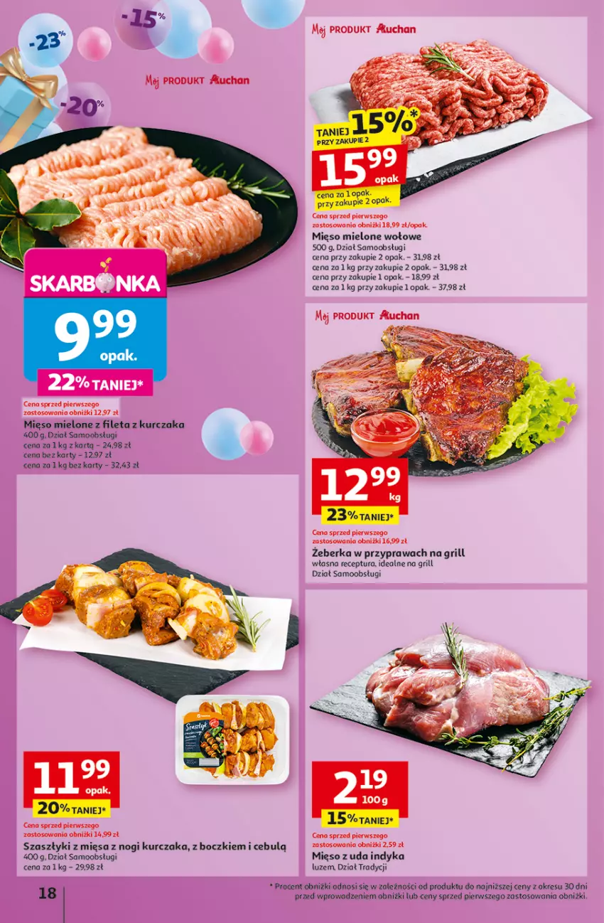 Gazetka promocyjna Auchan - Te URODZINY są NAJ Hipermarket - ważna 30.04 do 07.05.2025 - strona 22 - produkty: Grill, Kurczak, Mięso, Mięso mielone