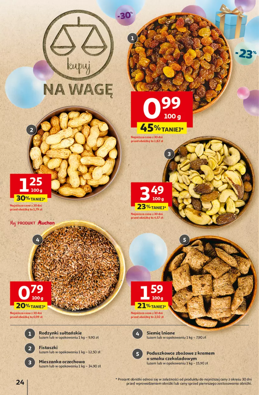 Gazetka promocyjna Auchan - Te URODZINY są NAJ Hipermarket - ważna 30.04 do 07.05.2025 - strona 28 - produkty: Mieszanka orzechowa, Rodzynki