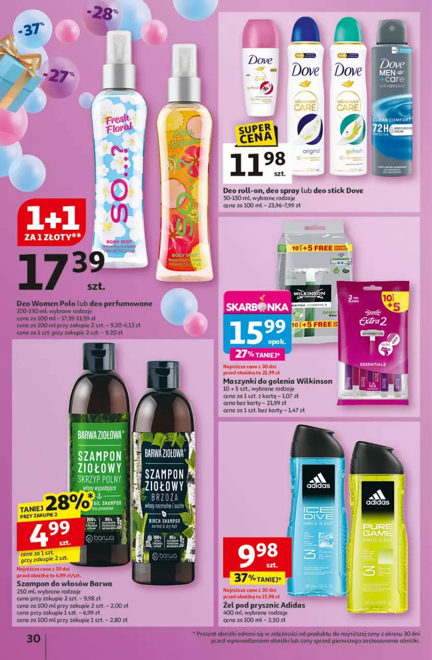 Gazetka promocyjna Auchan - Te URODZINY są NAJ Hipermarket - ważna 30.04 do 07.05.2025 - strona 34 - produkty: Adidas, Dove, Perfum, Skrzyp polny, Szampon