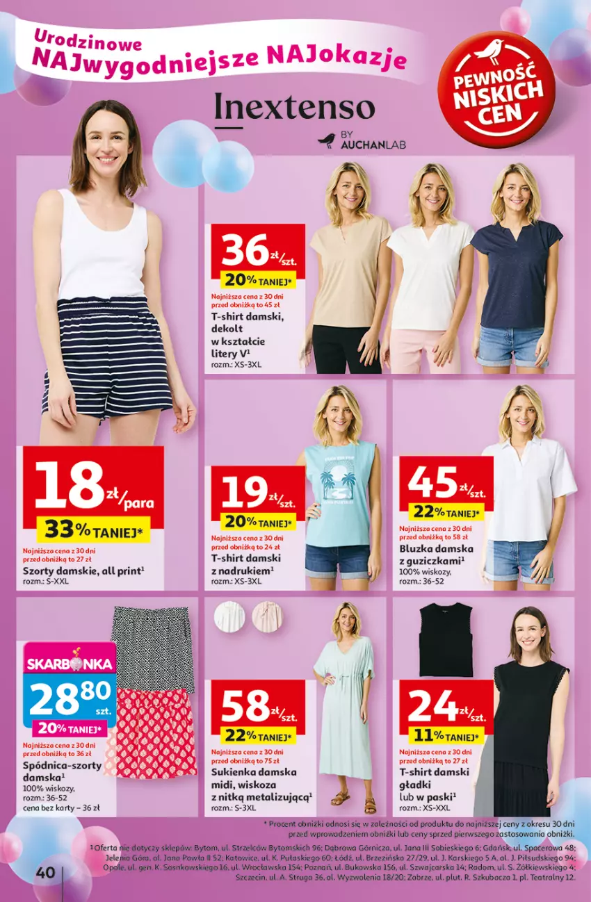 Gazetka promocyjna Auchan - Te URODZINY są NAJ Hipermarket - ważna 30.04 do 07.05.2025 - strona 44 - produkty: Acer, Cars, Sos, Spódnica, Sukienka, Szorty, T-shirt