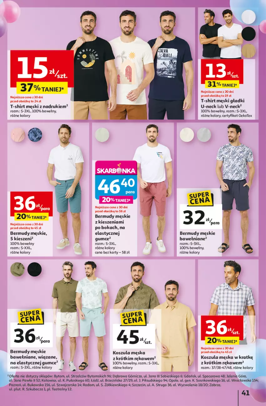 Gazetka promocyjna Auchan - Te URODZINY są NAJ Hipermarket - ważna 30.04 do 07.05.2025 - strona 45 - produkty: Acer, Bermudy, Cars, Kosz, Koszula, Sos, T-shirt