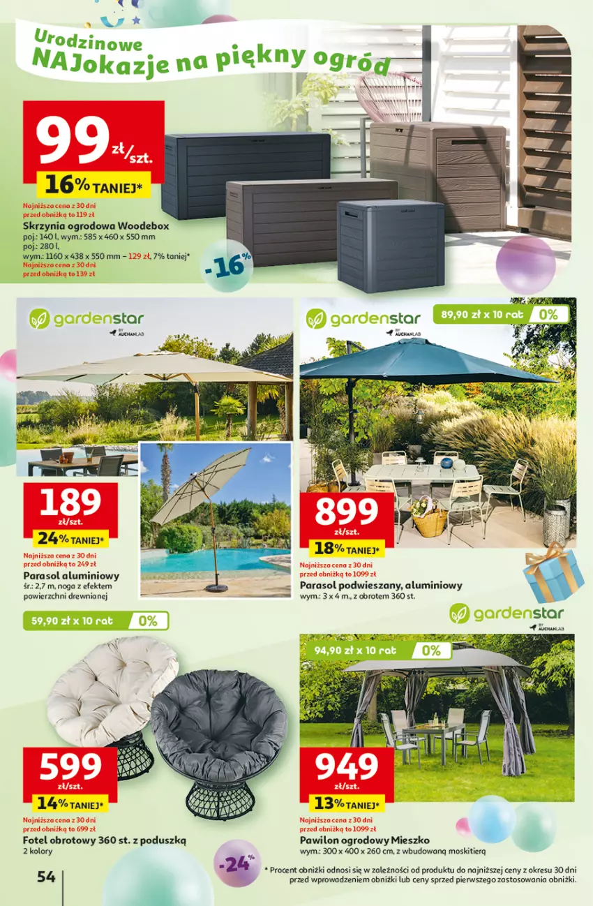 Gazetka promocyjna Auchan - Te URODZINY są NAJ Hipermarket - ważna 30.04 do 07.05.2025 - strona 58 - produkty: Fotel, Parasol