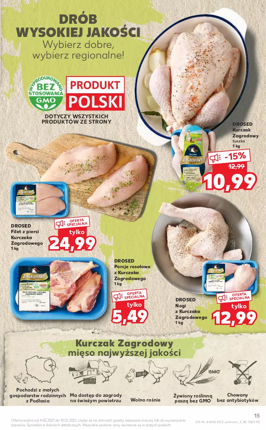 Gazetka promocyjna Kaufland - OFERTA TYGODNIA - ważna 04.02 do 10.02.2021 - strona 15 - produkty: Drób, Filet z piersi kurczaka, Kurczak, Mięso, Olma, Por, Sok, Tusz