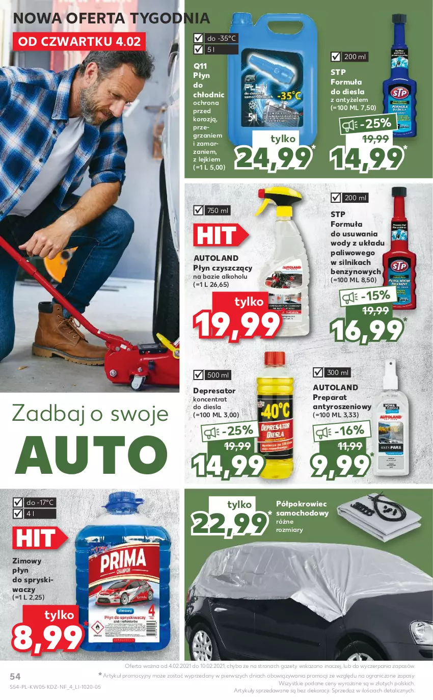 Gazetka promocyjna Kaufland - OFERTA TYGODNIA - ważna 04.02 do 10.02.2021 - strona 54 - produkty: Formuła do Diesla, Gra, Płyn do chłodnic, Płyn do spryskiwaczy, Pokrowiec, STP