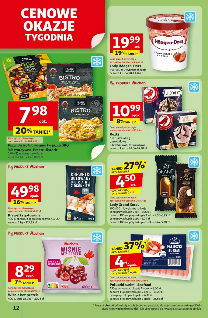 Gazetka promocyjna Auchan - Pewność niskich cen Hipermarket - ważna 17.07 do 23.07.2025 - strona 12 - produkty: Gra, Isla, Krewetki, Lody, Stek, Surimi