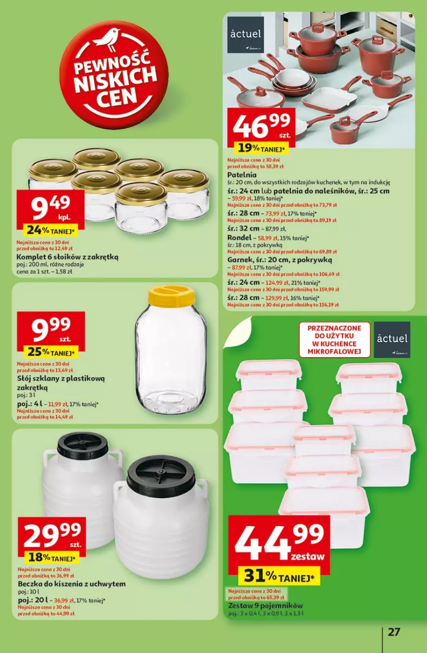 Gazetka promocyjna Auchan - Pewność niskich cen Hipermarket - ważna 17.07 do 23.07.2025 - strona 27 - produkty: Fa, Garnek, Patelnia, Rondel