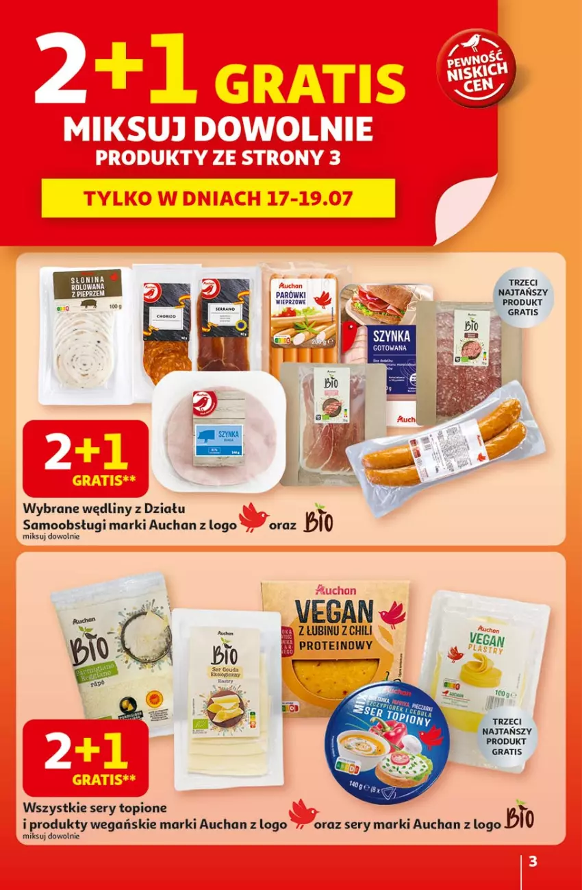 Gazetka promocyjna Auchan - Pewność niskich cen Hipermarket - ważna 17.07 do 23.07.2025 - strona 3 - produkty: Fa, Gouda, Gra, Pieprz, Ser, Top