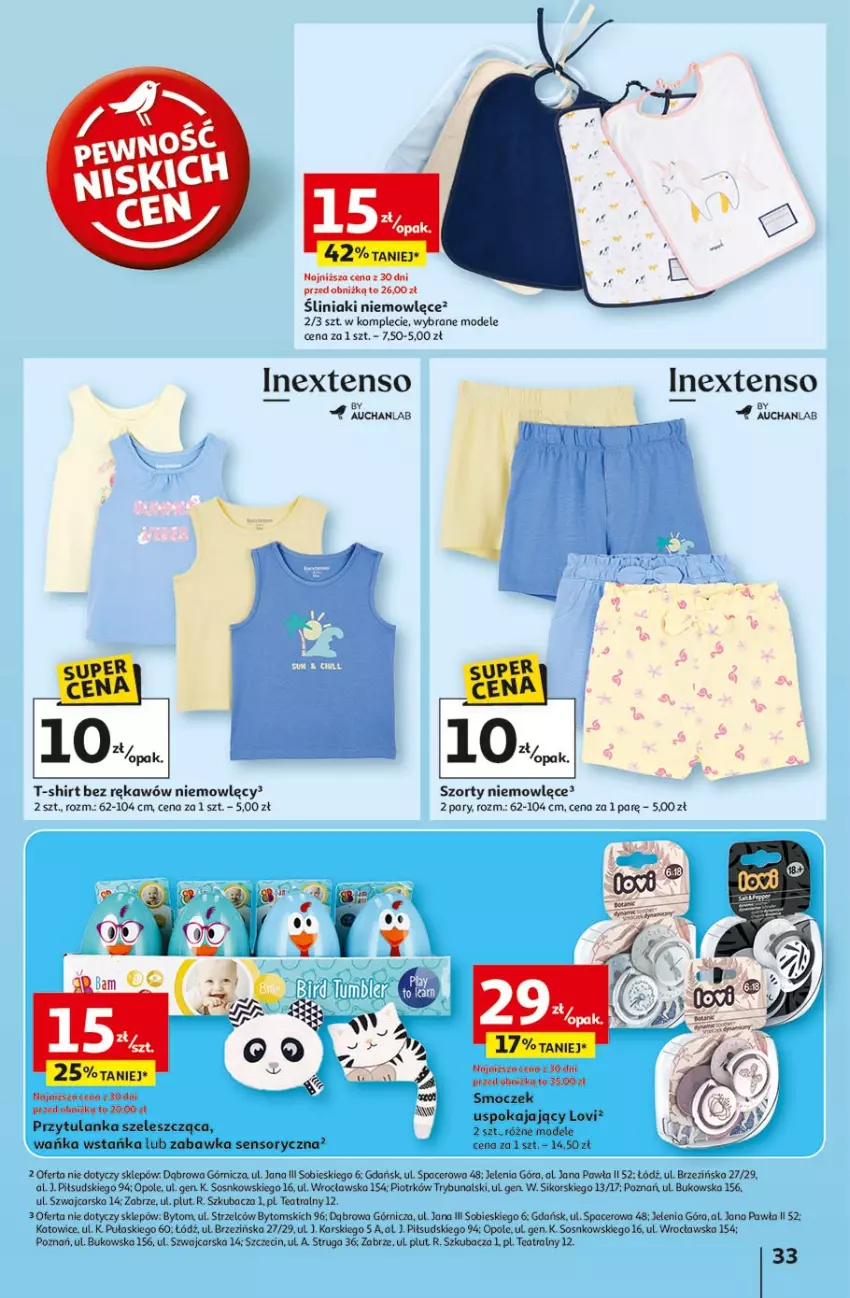 Gazetka promocyjna Auchan - Pewność niskich cen Hipermarket - ważna 17.07 do 23.07.2025 - strona 33 - produkty: Acer, Cars, Lovi, Por, Sos, Szorty, T-shirt, Zabawka