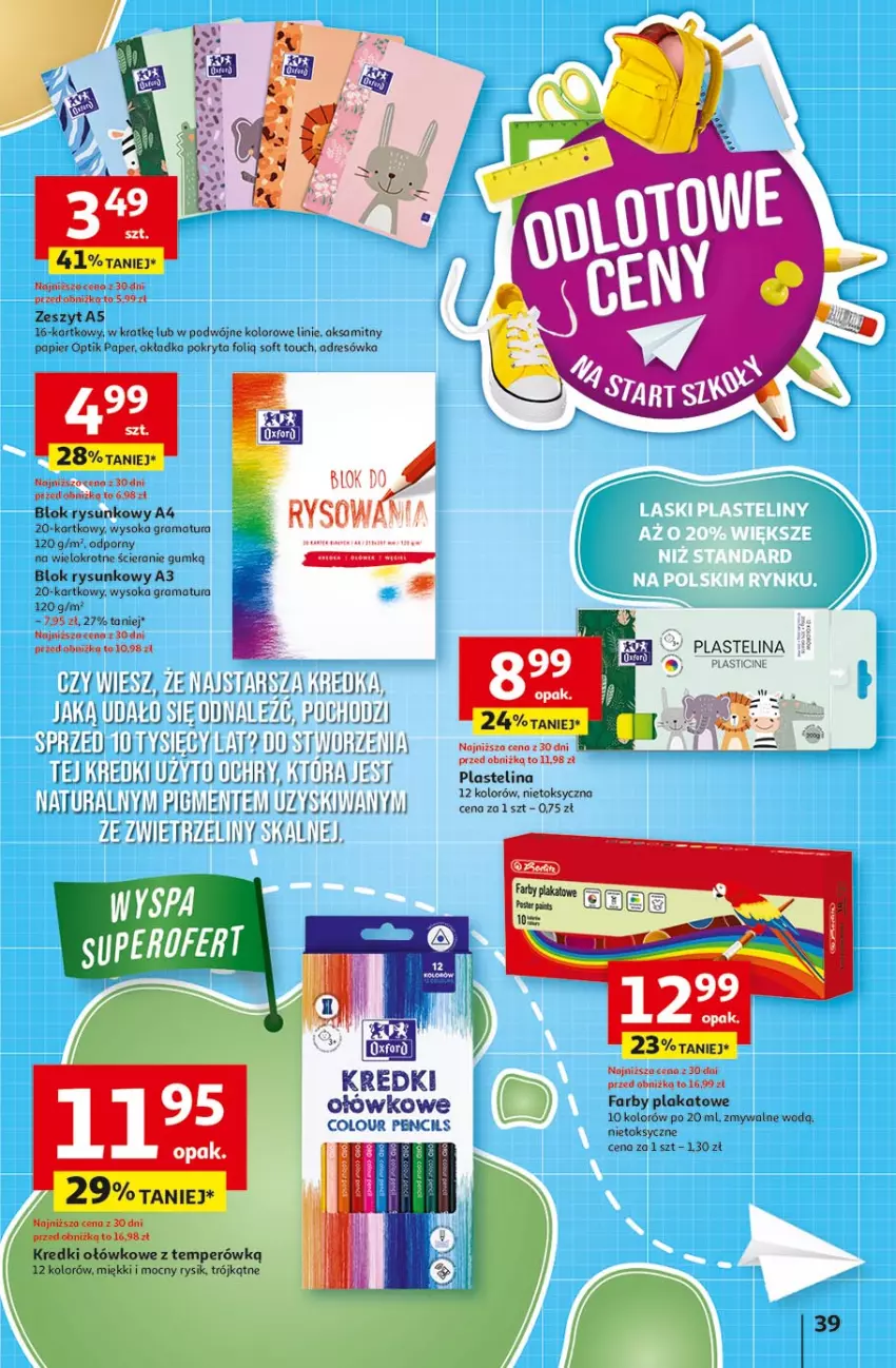 Gazetka promocyjna Auchan - Pewność niskich cen Hipermarket - ważna 17.07 do 23.07.2025 - strona 39 - produkty: Aksam, Dres, Fa, Gra, Papier, Plastelina, Por, Rama, Sok