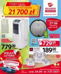 Gazetka promocyjna Selgros - Oferta przemysłowa - Gazetka - ważna od 07.07 do 07.07.2021 - strona 1 - produkty: Piec, Top, Gra, Miarka, Tran, Robot, IRobot, Roomba, Piekarnik, Pokrywa, Rondel, LG, Fa