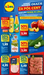 Gazetka promocyjna Lidl - GAZETKA - Gazetka - ważna od 30.06 do 30.06.2024 - strona 1 - produkty: Piec, Kurczak, Polędwica, Mięso mielone, Sok, Kupiec, PIKOK, Pilos, Brzoskwinie, Masło, Mięso, Mleko