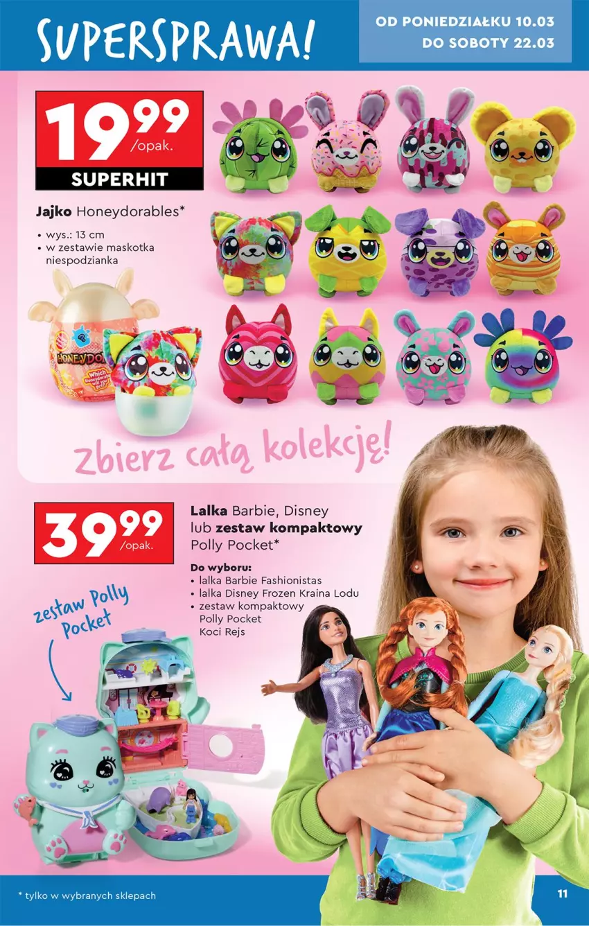 Gazetka promocyjna Biedronka - Okazje Tygodnia - ważna 08.03 do 22.03.2025 - strona 11 - produkty: Barbie, Disney, Fa, Frozen, Koc, Lalka, Polly Pocket