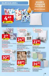 Gazetka promocyjna Auchan - Wielkie przeboje cenowe Hipermarket - Gazetka - ważna od 08.10 do 08.10.2025 - strona 15 - produkty: Por, Kołdra, Pościel, Poszewka, Prześcieradło, Komplet pościeli, Poduszka, Fa