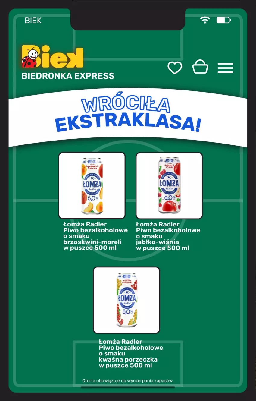 Gazetka promocyjna Biedronka - BIEK - ważna 24.07 do 31.07.2026 - strona 12 - produkty: Fa, Piwo, Por, Radler