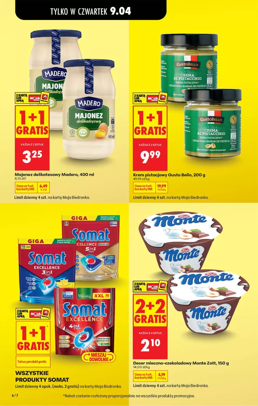 Gazetka promocyjna Biedronka - Od Czwartku - ważna 09.04 do 15.04.2026 - strona 10 - produkty: Bell, Deser, Gra, Krem pistacjowy, Majonez, Monte, Por, Ser, Somat, Zott