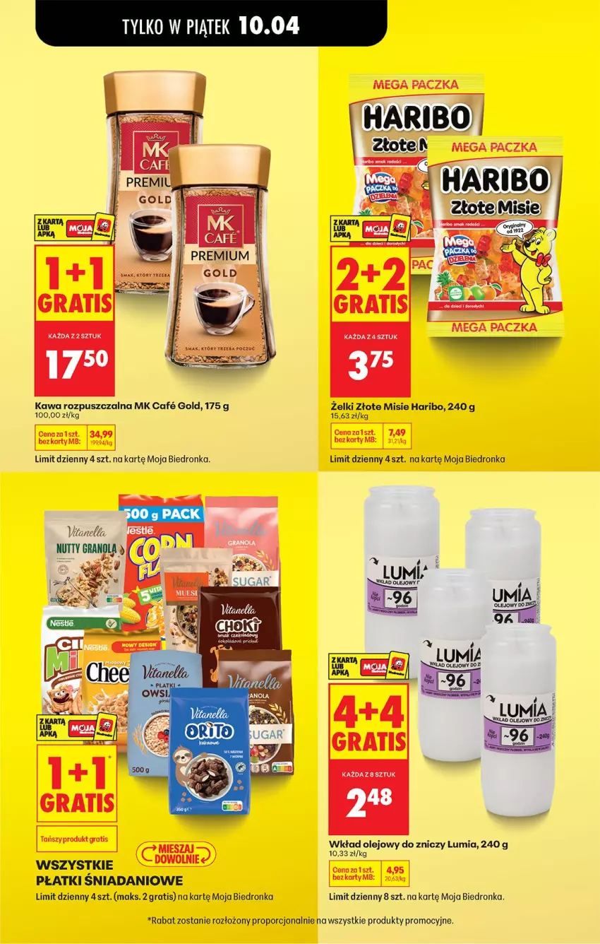 Gazetka promocyjna Biedronka - Od Czwartku - ważna 09.04 do 15.04.2026 - strona 11 - produkty: Danio, Gra, Haribo, Kawa, Kawa rozpuszczalna, Nuty, Olej, Por, Wkład olejowy, Znicz