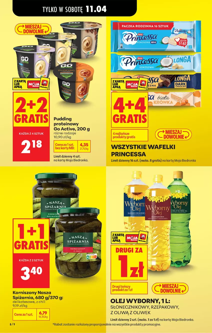 Gazetka promocyjna Biedronka - Od Czwartku - ważna 09.04 do 15.04.2026 - strona 12 - produkty: Fa, Gra, Korniszony, Olej, Por, Princessa, Pudding