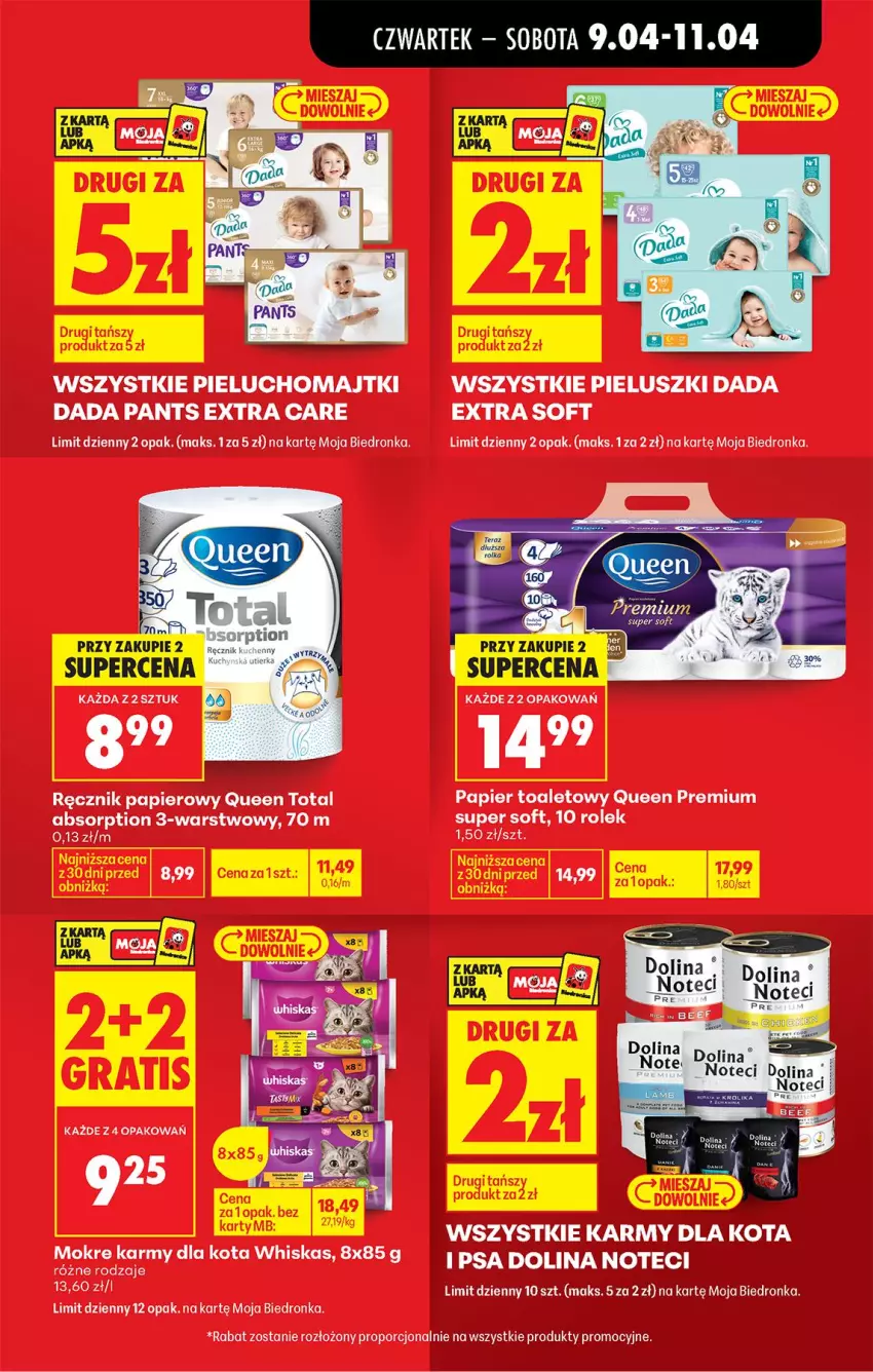 Gazetka promocyjna Biedronka - Od Czwartku - ważna 09.04 do 15.04.2026 - strona 19 - produkty: Dada, Majtki, Papier, Pieluchomajtki, Por, Whiskas