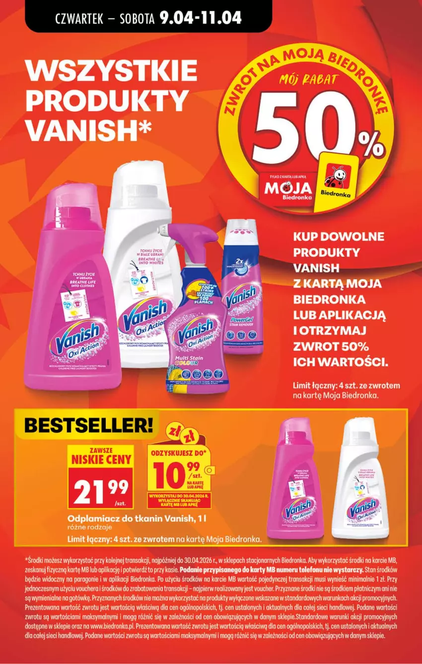 Gazetka promocyjna Biedronka - Od Czwartku - ważna 09.04 do 15.04.2026 - strona 22 - produkty: Mus, Olej, Telefon, Top, Tran, Vanish