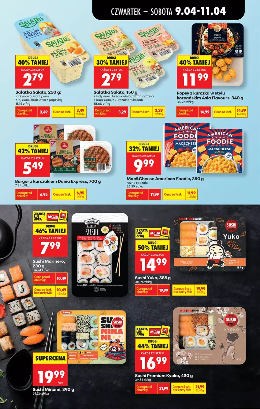 Gazetka promocyjna Biedronka - Od Czwartku - ważna 09.04 do 15.04.2026 - strona 41 - produkty: Burger, Kebab, Kurczak, LG, Sałat, Sałatka, Sushi