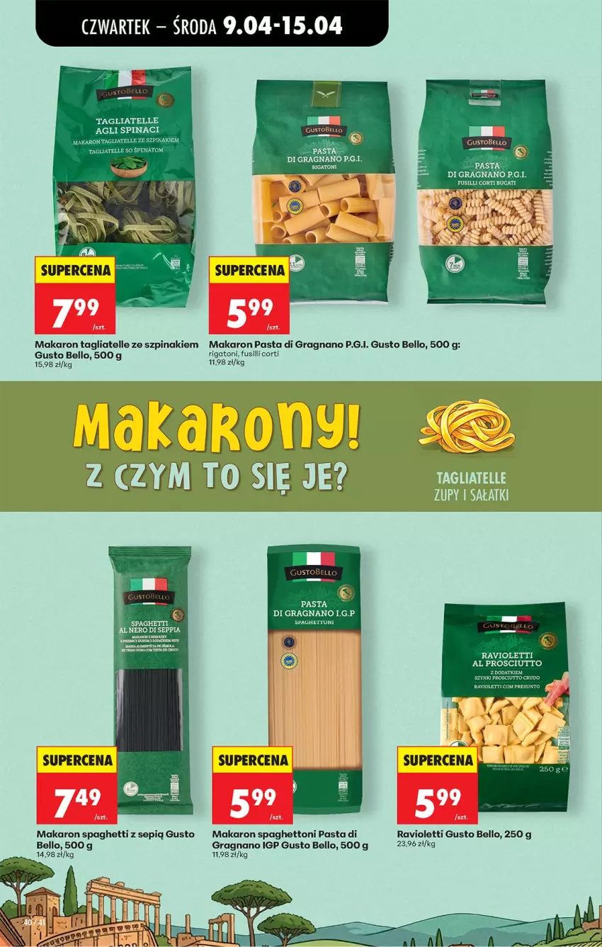 Gazetka promocyjna Biedronka - Od Czwartku - ważna 09.04 do 15.04.2026 - strona 52 - produkty: Bell, Fa, Gra, Makaron, Prosciutto, Spaghetti, Szpinak, Tagliatelle