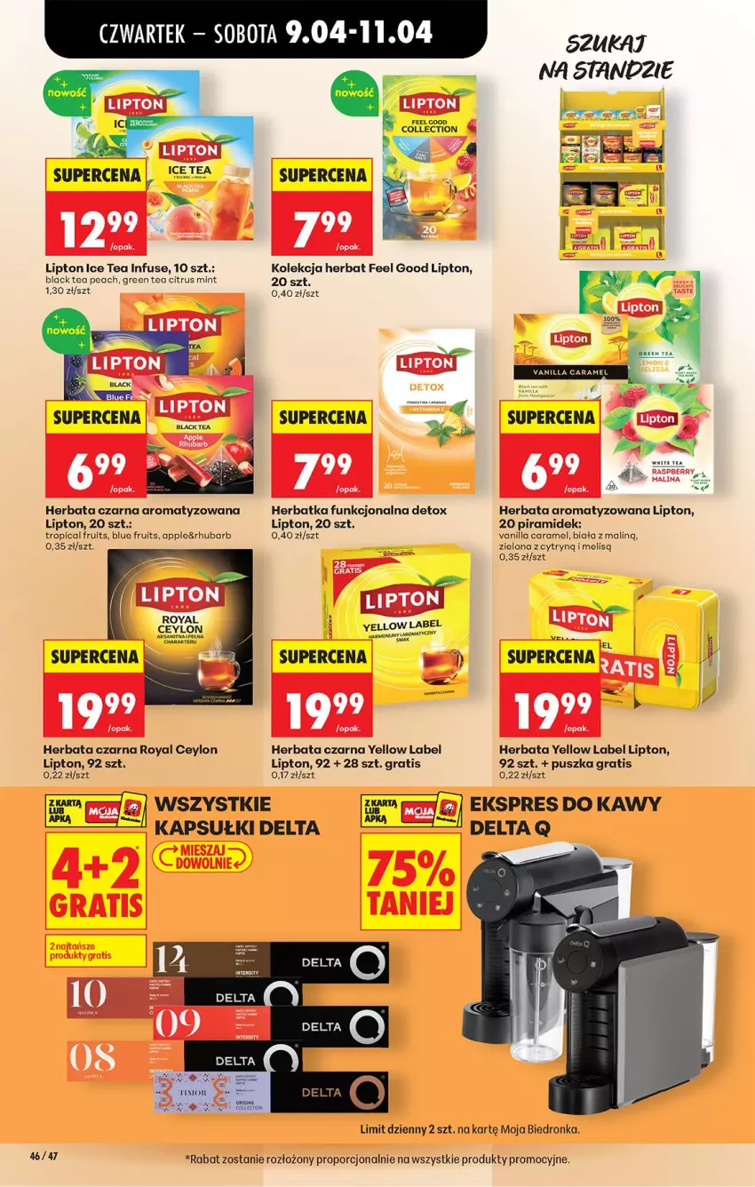 Gazetka promocyjna Biedronka - Od Czwartku - ważna 09.04 do 15.04.2026 - strona 64 - produkty: Gin, Gra, Herbata, Herbata czarna, Ice tea, Lack, Lipton, Por, Tropical