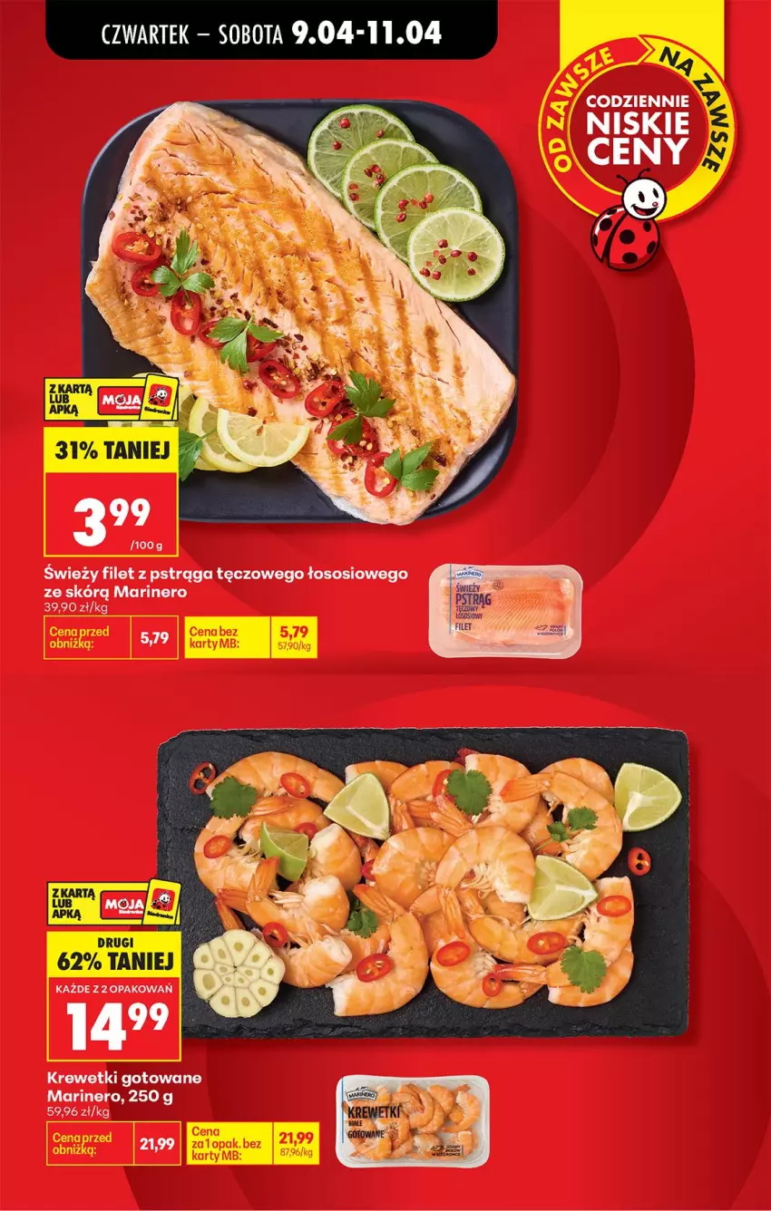 Gazetka promocyjna Biedronka - Od Czwartku - ważna 09.04 do 15.04.2026 - strona 7 - produkty: Filet z pstrąga, Krewetki, Pstrąg, Sos