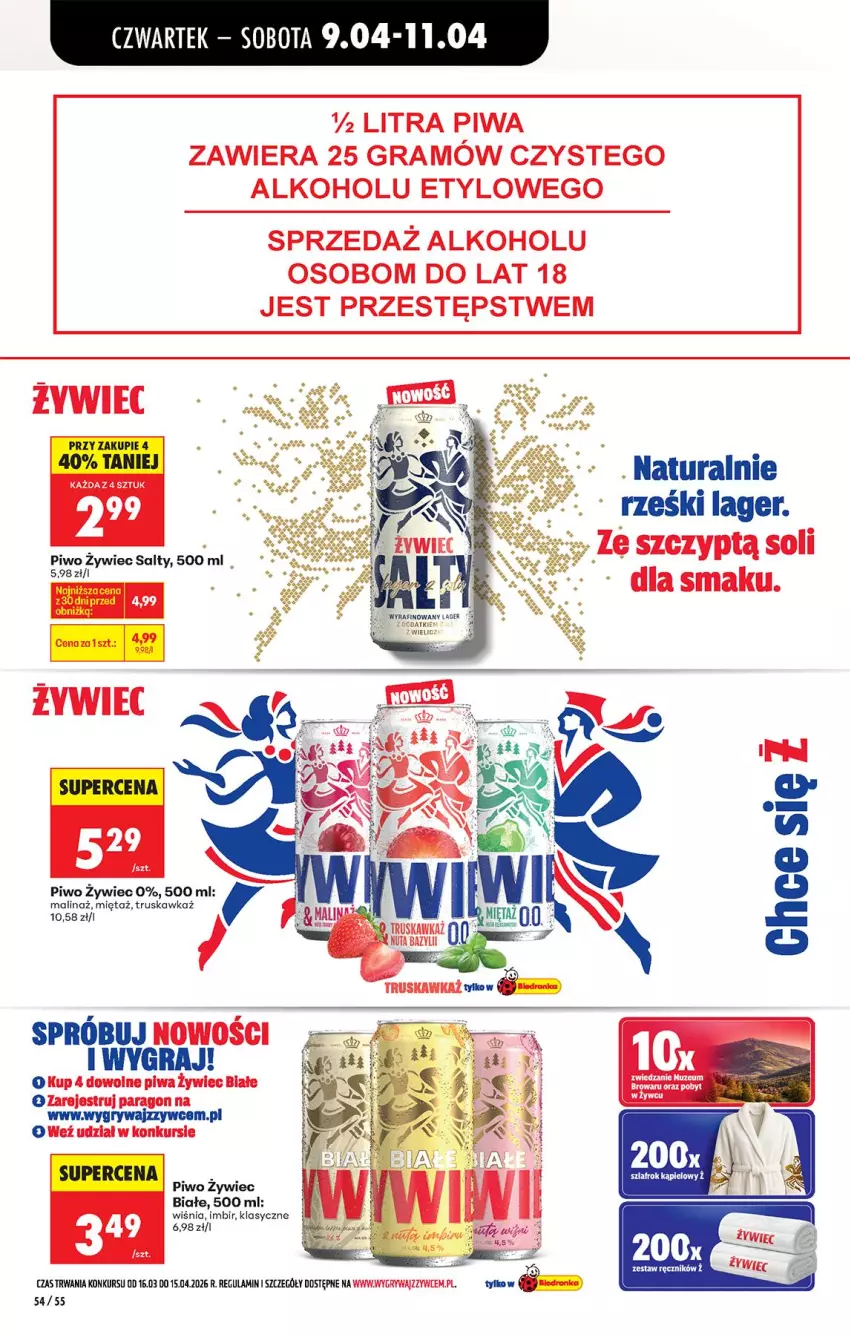 Gazetka promocyjna Biedronka - Od Czwartku - ważna 09.04 do 15.04.2026 - strona 74 - produkty: Bazyl, Gra, Gry, Imbir, Mięta, Piwa, Piwo, Ręcznik, Szlafrok