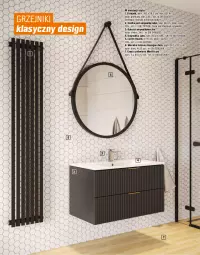 Gazetka promocyjna Obi - Gazetka OBI - Gazetka - ważna od 31.12 do 31.12.2023 - strona 54 - produkty: Bateria umywalkowa, Grzejnik, Top, Gra, Szafka pod umywalkę, Szafka, Bateria, Umywalka, Gres, Lustro