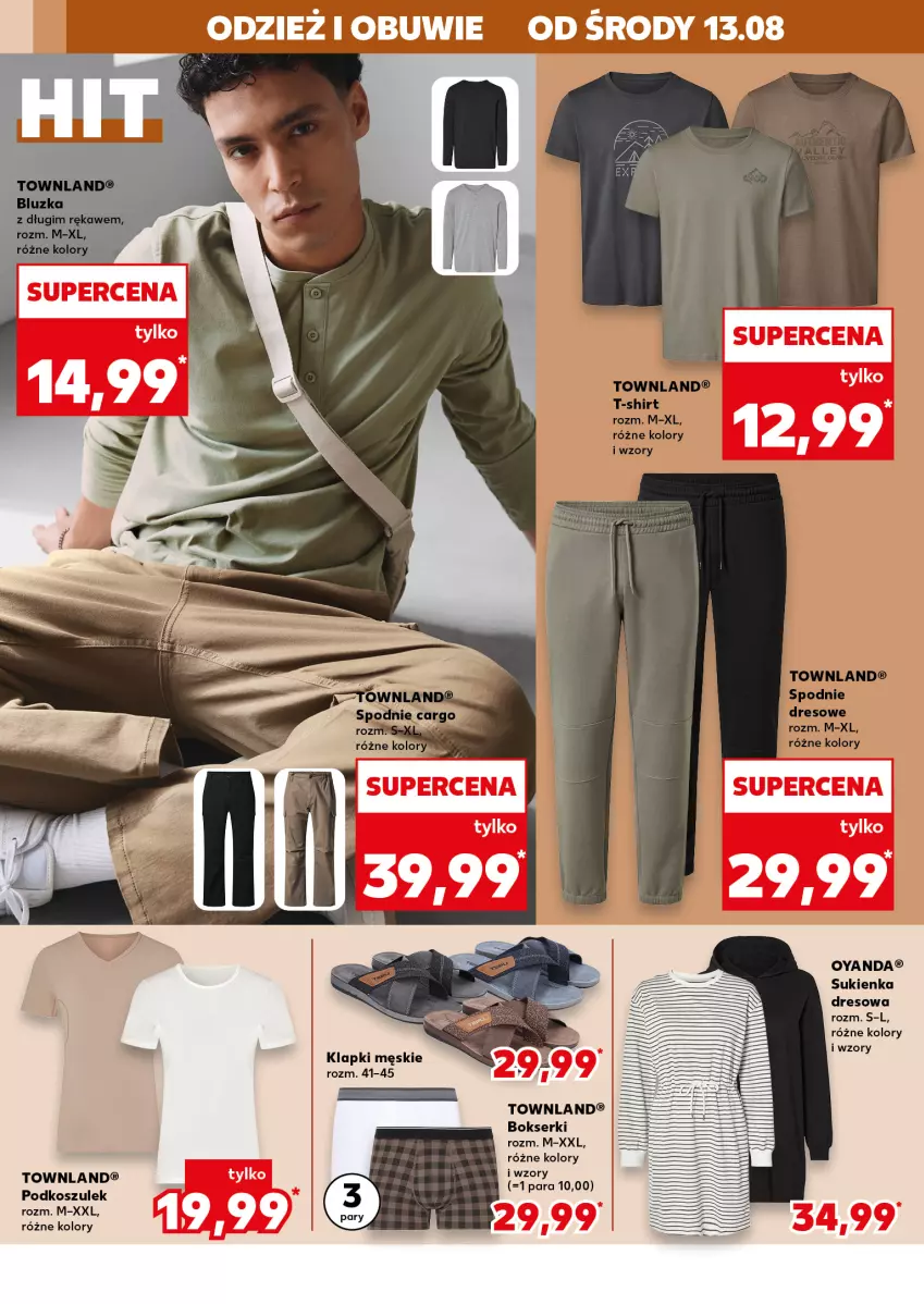 Gazetka promocyjna Kaufland - Kaufland - ważna 13.08 do 20.08.2025 - strona 6 - produkty: Bokserki, Dres, Klapki, Kosz, Podkoszulek, Ser, Spodnie, Spodnie dresowe, Sukienka, T-shirt