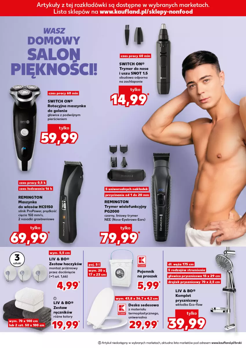Gazetka promocyjna Kaufland - Kaufland - ważna 13.08 do 20.08.2025 - strona 8 - produkty: Deska sedesowa, Dres, Fa, Haczyk, Maszynka, Maszynka do golenia, Mop, Pojemnik, Por, Ręcznik, Remington, Szynka