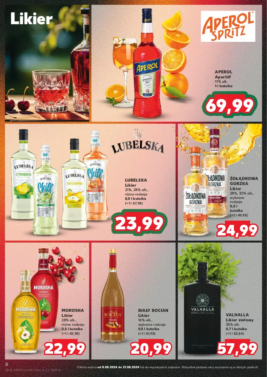 Gazetka promocyjna Kaufland - Barek Kauflandu - ważna 08.08 do 21.08.2024 - strona 8 - produkty: Aperol, Biały Bocian, Likier