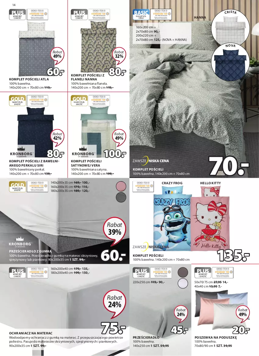 Gazetka promocyjna Jysk - Oferta tygodnia - ważna 04.01 do 31.01.2023 - strona 15 - produkty: Komplet pościeli, Materac, Ochraniacz na materac, Por, Pościel, Poszewka, Prześcieradło, Tera, Wełna