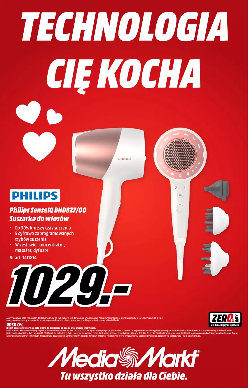 Gazetka promocyjna Media Markt - Gazetka Media Markt - ważna 09.02 do 15.02.2022 - strona 1 - produkty: Fa, Gra, Koc, Kosz, Masażer, Philips, Sprzedawcy, Suszarka, Top