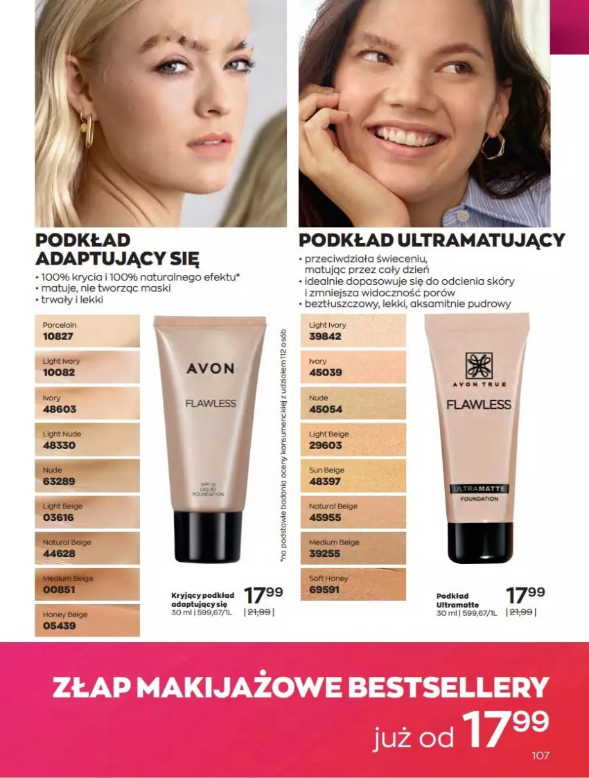 Gazetka promocyjna Avon - Katalog Avon 10/2022 kampania październik - ważna 01.10 do 31.10.2022 - strona 107 - produkty: Aksam, DAX, LG, Podkład, Por, Rama